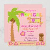Einladung Tropical Luau (Vorne/Hinten)