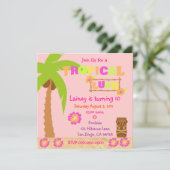 Einladung Tropical Luau (Stehend Vorderseite)