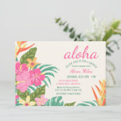 Einladung tropischer Blume (Stehend Vorderseite)