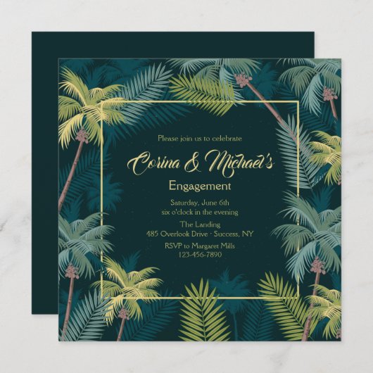 Einladung tropischer Palmen (Vorne/Hinten)