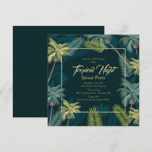 Einladung tropischer Palmen (Vorne/Hinten)