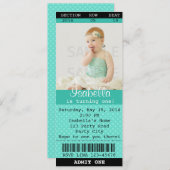 Einladung (Türkis) Foto - Film/Theater (Vorne/Hinten)