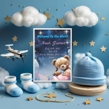 "Einladung Twinkle Star Baby Boy"