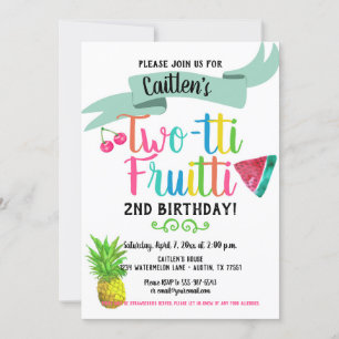 Einladung Twotti Fruitti zum 2. Geburtstag
