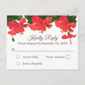 Einladung UAWG Flora Postkarte mit rotem Hibiskus (Vorderseite)