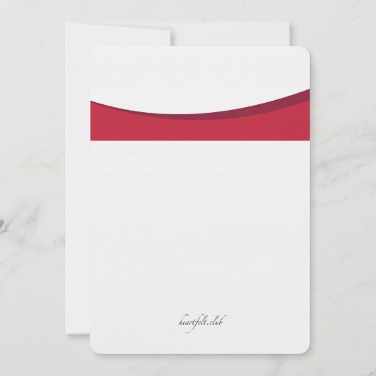 Einladung über den Abschluss Scarlet (Rückseite)