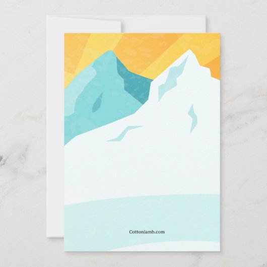 Einladung über Skis (Rückseite)