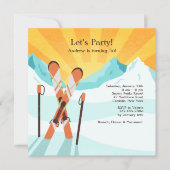 Einladung über Skis (Vorderseite)