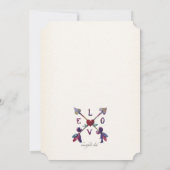 Einladung über überquerte Liebe (Rückseite)