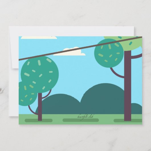 Einladung über Zip Line (Rückseite)