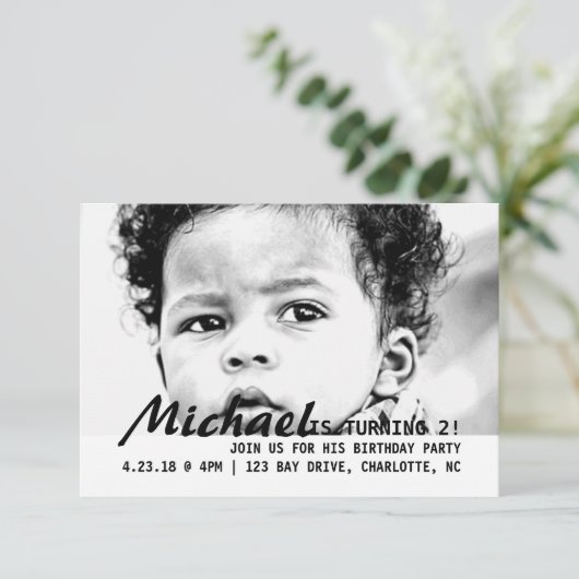 Einladung - Umdrehung 2! (Stehend Vorderseite)