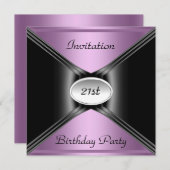 Einladung Umschlag jeden Geburtstag Lila Farbe (Vorne/Hinten)