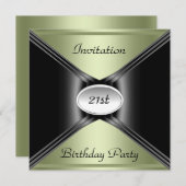 Einladung Umschlag jedes Geburtstagslicht Limone F (Vorne/Hinten)