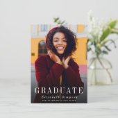 Einladung und Ankündigung von Foto Abschluss (Stehend Vorderseite)