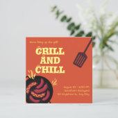 Einladung und Ankündigung von Grill und Chill (Stehend Vorderseite)