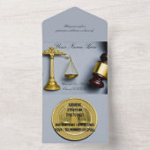 Einladung und Glückwunschkarte zum Thema Rechtsanw (Innen Boden)