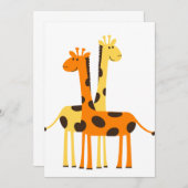 Einladung und Grüße Karte schöne Giraffe (Vorne/Hinten)