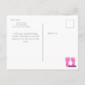 Einladung unserer kleinen Star Girl's Baby Shower Postkarte (Rückseite)