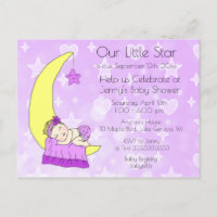 Einladung unserer kleinen Star Girl's Baby Shower