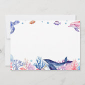 Einladung unter dem Meeresmädchen zum ersten Gebur (Rückseite)