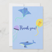 Einladung unter Wasser-Babydusche (Rückseite)