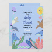 Einladung unter Wasser-Babydusche (Vorne/Hinten)