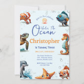 Einladung unter Wasser zum Geburtstag (Vorderseite)