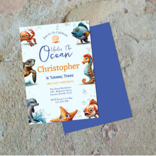 Einladung unter Wasser zum Geburtstag