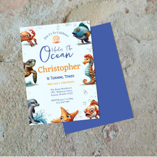 Einladung unter Wasser zum Geburtstag
