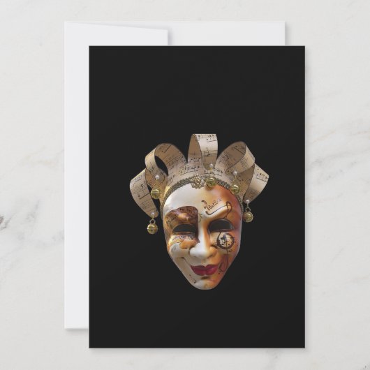 Einladung venezianischer Masken (Vorderseite)