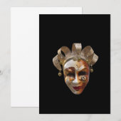 Einladung venezianischer Masken (Vorne/Hinten)