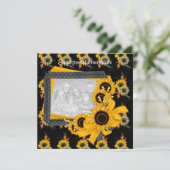 Einladung Verlobung Foto Sonnenblumen Rahmen (Stehend Vorderseite)