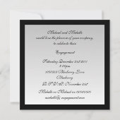 Einladung Verlobung Glamour Abstrakt Schwarzes Fot (Rückseite)