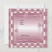 Einladung Verlobung Rosa Art Deco (Rückseite)