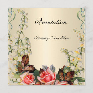 Einladung Viktorianischer Hübscher Rose
