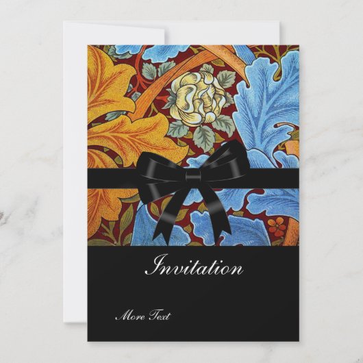 Einladung Vintag Retro Viktorianisch William Morri (Vorderseite)