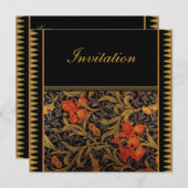 Einladung Vintag Viktorianisch William Morris (Vorne/Hinten)