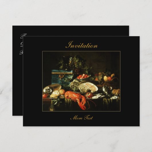 Einladung Vintage Viktorianische Ernährung (Vorne/Hinten)