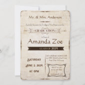 Einladung Vintager Abschluss/Ankündigung (Vorderseite)