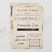 Einladung Vintager Abschluss/Ankündigung (Vorne/Hinten)