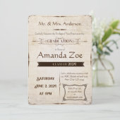 Einladung Vintager Abschluss/Ankündigung (Stehend Vorderseite)