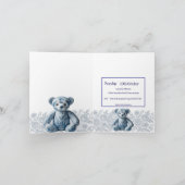 Einladung Vintager Blauer Kinderdusche (Innenseite)