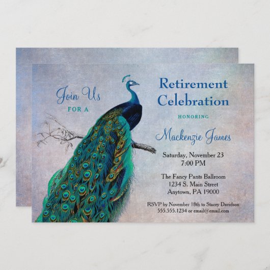 Einladung Vintager Blauvögel zur Pfauenruhestandsr (Vorne/Hinten)