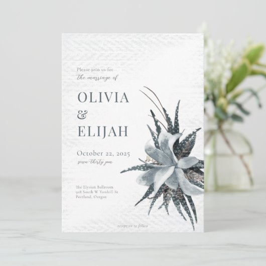 Einladung Vintager botanischer Flora (Stehend Vorderseite)