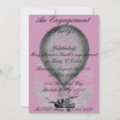 EINLADUNG Vintager ENGAGEMENT-PARTEIEN - ZWEI BILD (Rückseite)