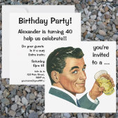 Einladung Vintager erwachsener Männchen zum Geburt