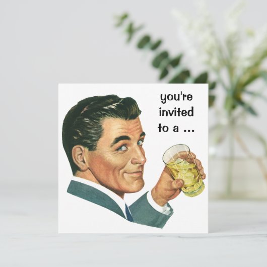 Einladung Vintager erwachsener Männchen zum Geburt (Stehend Vorderseite)