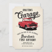 Einladung Vintager Lkw Geburtstagsparty (Vorderseite)