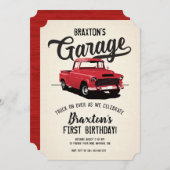 Einladung Vintager Lkw Geburtstagsparty (Vorne/Hinten)