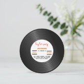 Einladung Vintager Record Birthday (Stehend Vorderseite)